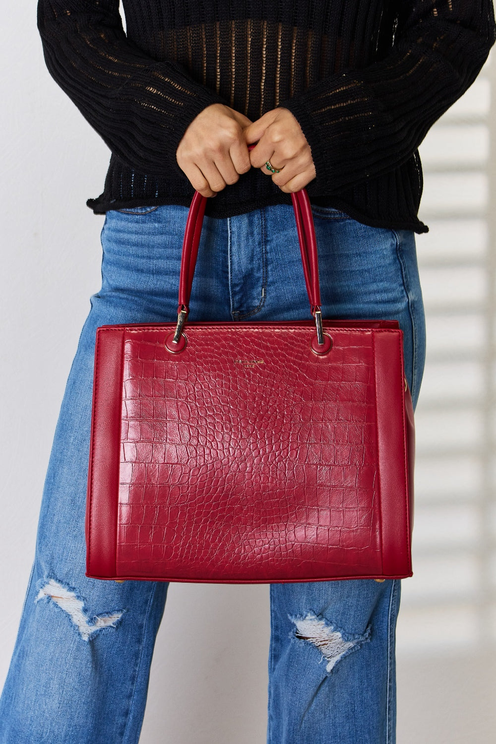 David Jones Textured Classic Carryall