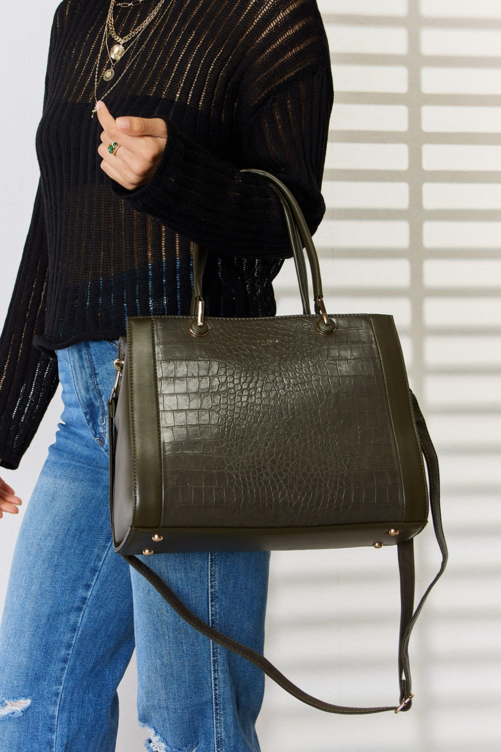 David Jones Textured Classic Carryall