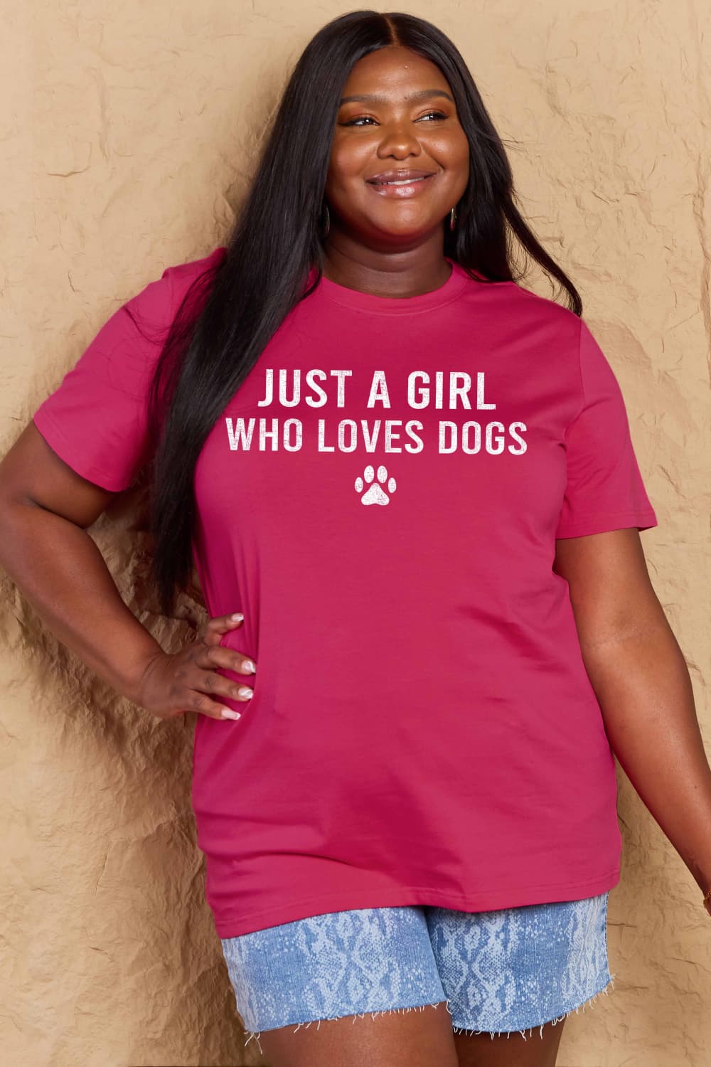 Simply Love Just A Girl Who Loves Dogs Graphic T-Shirt