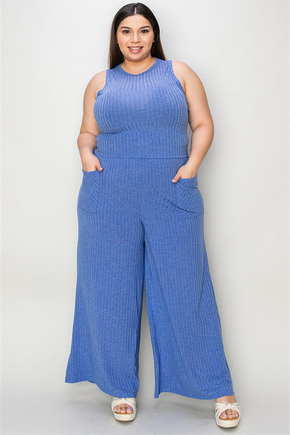 Basic Bae Playful Palazzo Pants Set