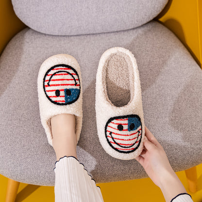 Melody USA Smiley Face Slippers