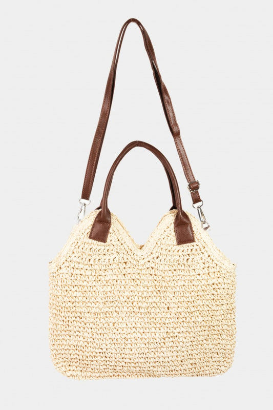 Fame Straw Braided Strap Shoulder Bag