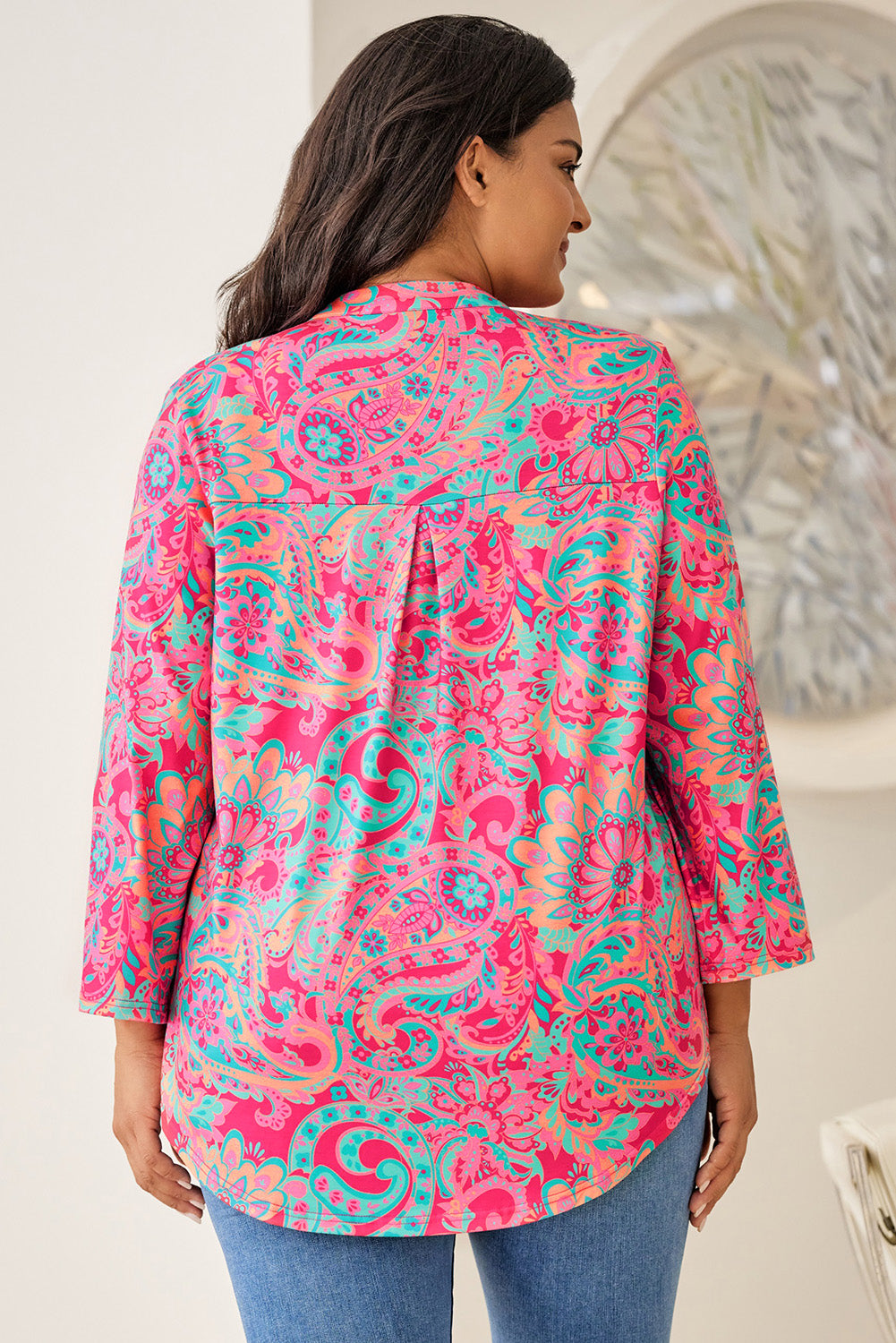 Curvy Chic Paisley Parade Blouse