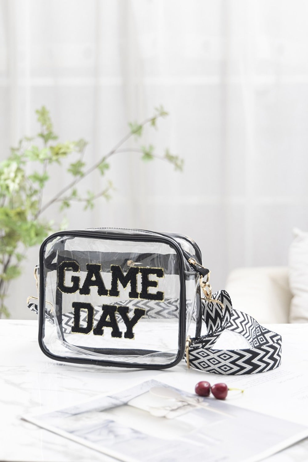 Zenana Game Day Stadium Approved Transparent Crossbody Bag