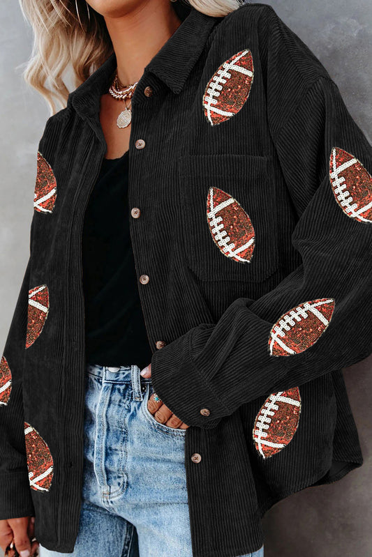 Glam Game Day Sequin Football Jacket