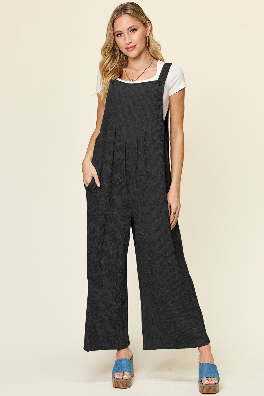 Double Take Textured Overall