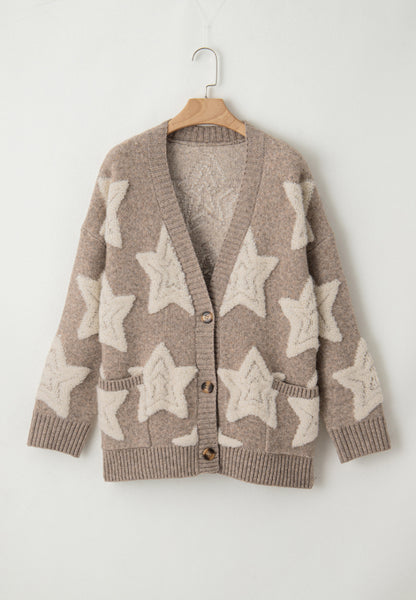 Sherpa Star V-Neck Cardigan