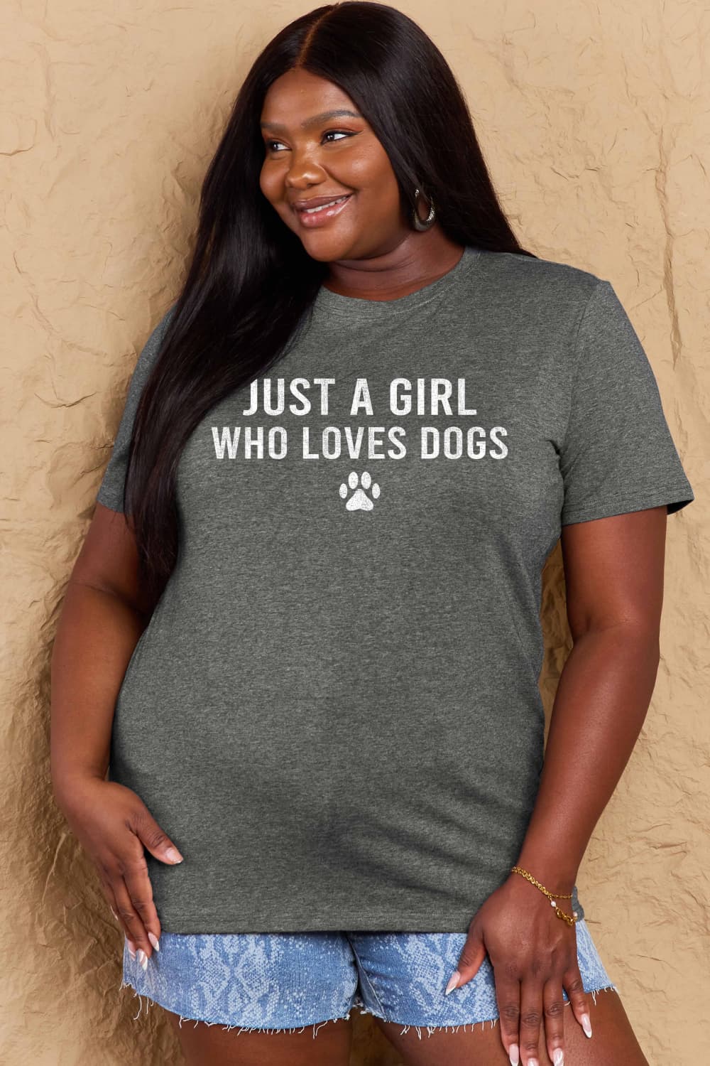 Simply Love Just A Girl Who Loves Dogs Graphic T-Shirt