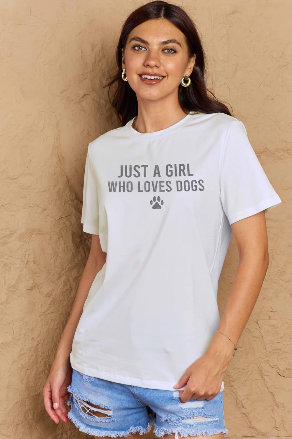 Simply Love Just A Girl Who Loves Dogs Graphic T-Shirt