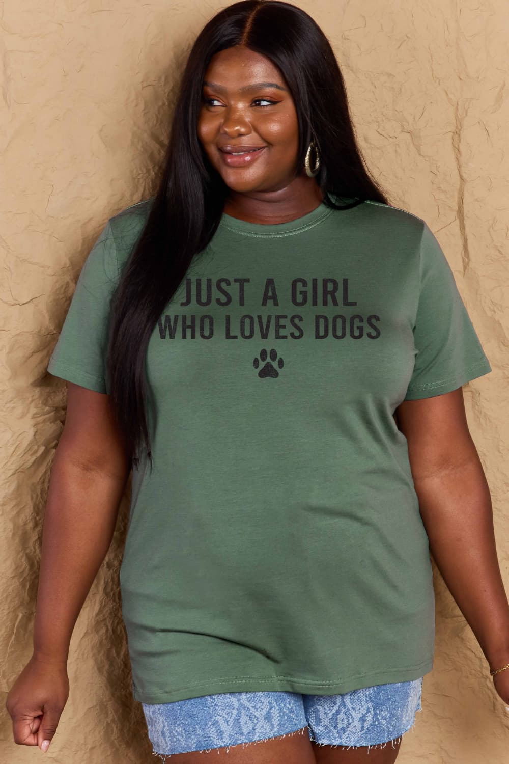 Simply Love Just A Girl Who Loves Dogs Graphic T-Shirt