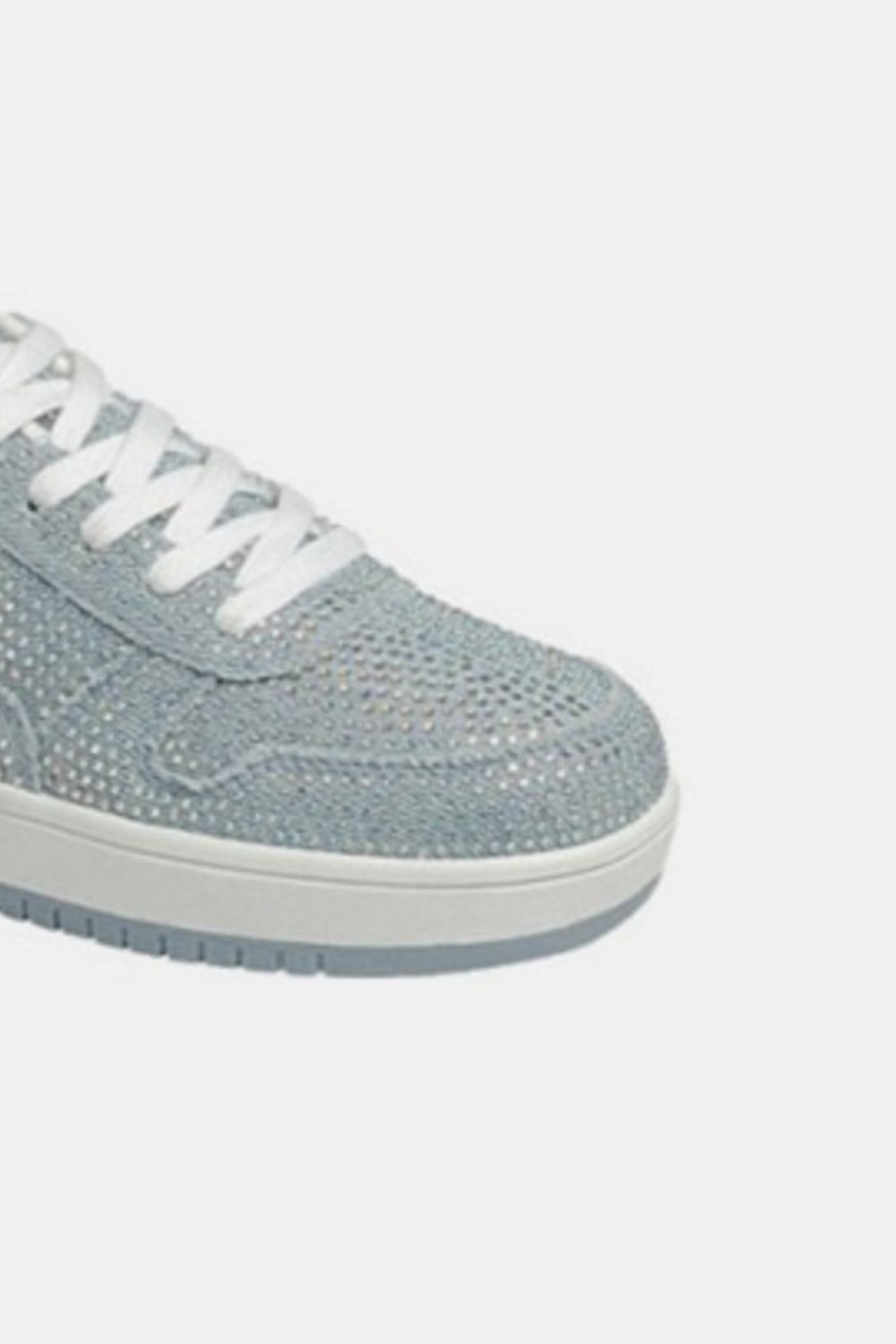 Forever Link Rhinestone Platform Flat Sneakers (Blue Denim)