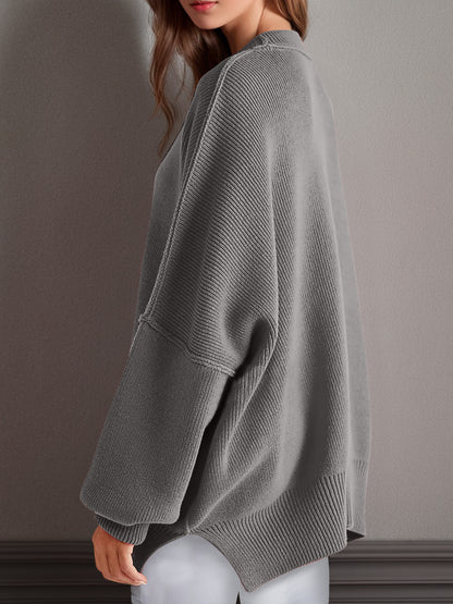 Double Take Side Slit Sweater