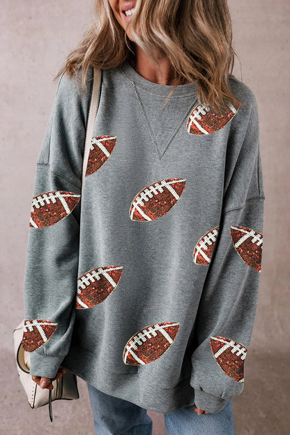 Sparkling Game Day Football Sweatshirt