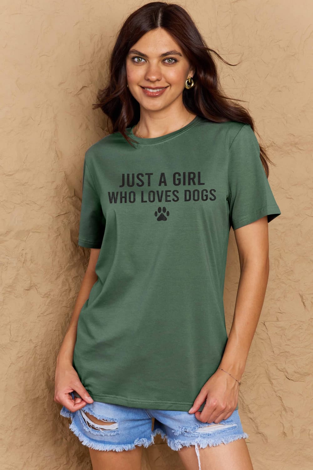 Simply Love Just A Girl Who Loves Dogs Graphic T-Shirt