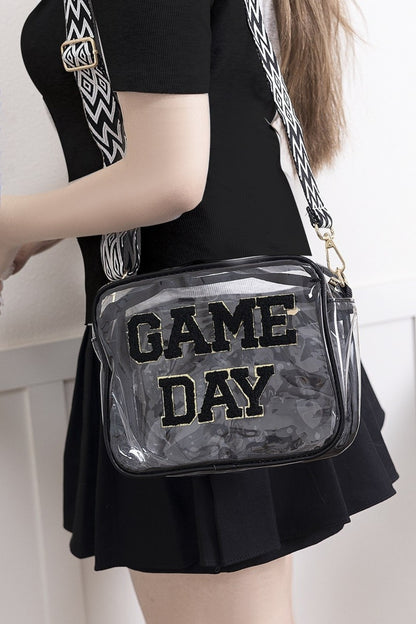 Zenana Game Day Stadium Approved Transparent Crossbody Bag