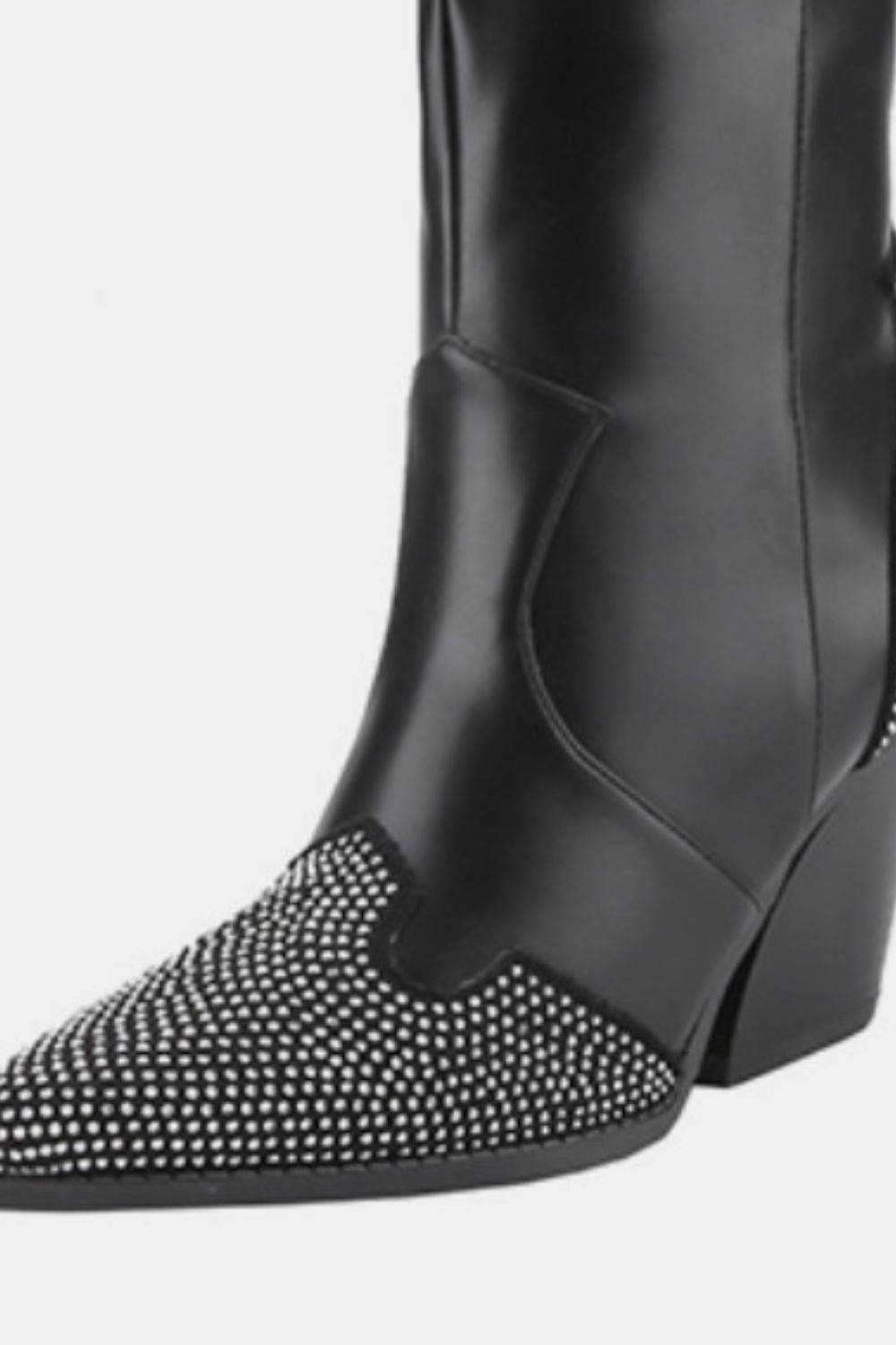 Weeboo Chunky Heel Rhinestone Western Boots