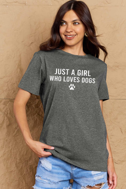 Simply Love Just A Girl Who Loves Dogs Graphic T-Shirt