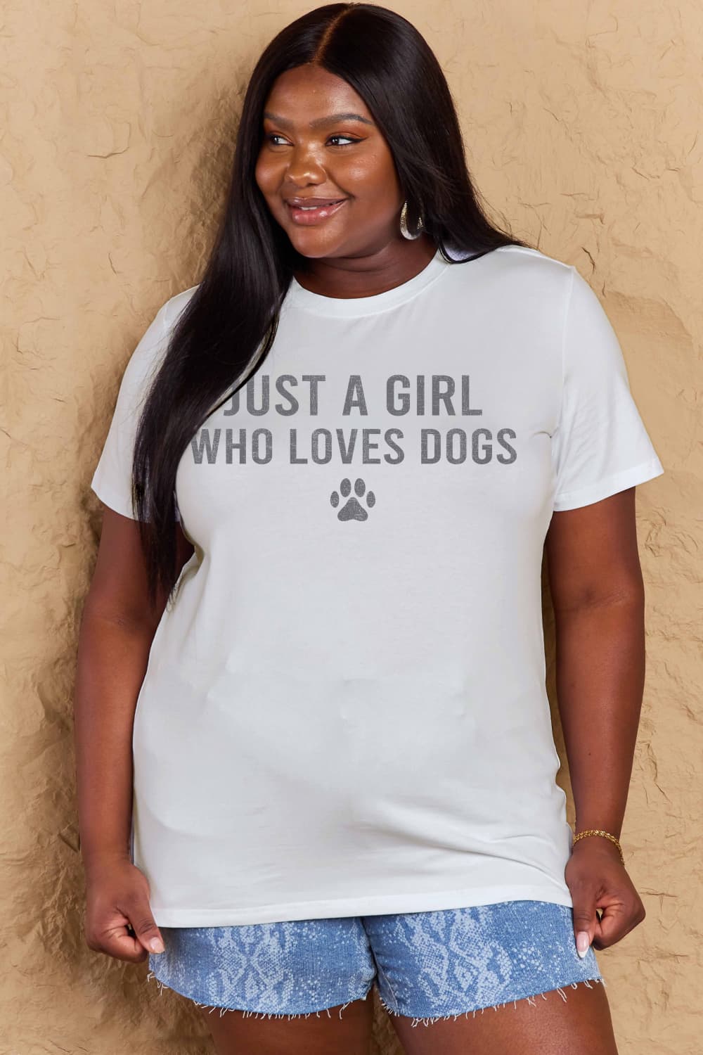 Simply Love Just A Girl Who Loves Dogs Graphic T-Shirt