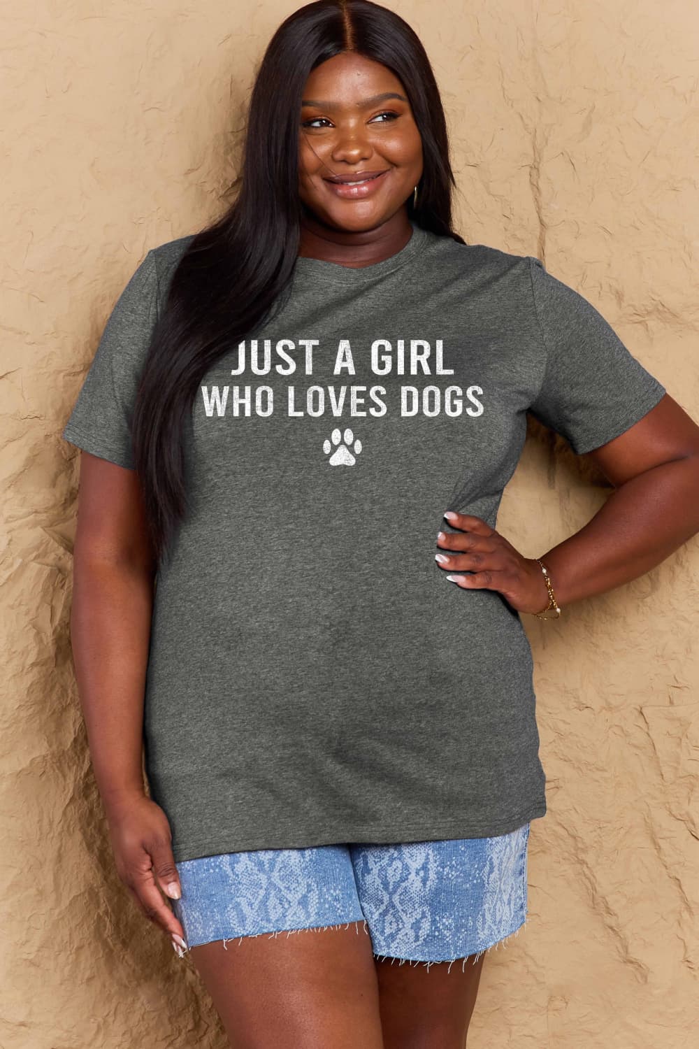 Simply Love Just A Girl Who Loves Dogs Graphic T-Shirt