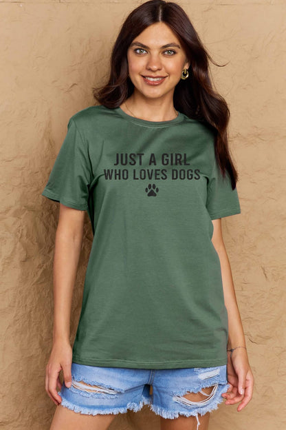 Simply Love Just A Girl Who Loves Dogs Graphic T-Shirt