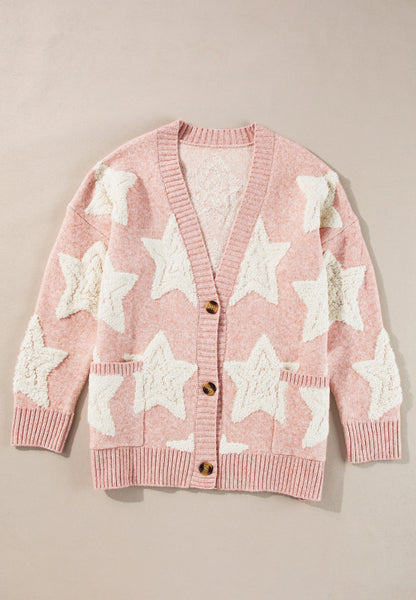 Sherpa Star V-Neck Cardigan