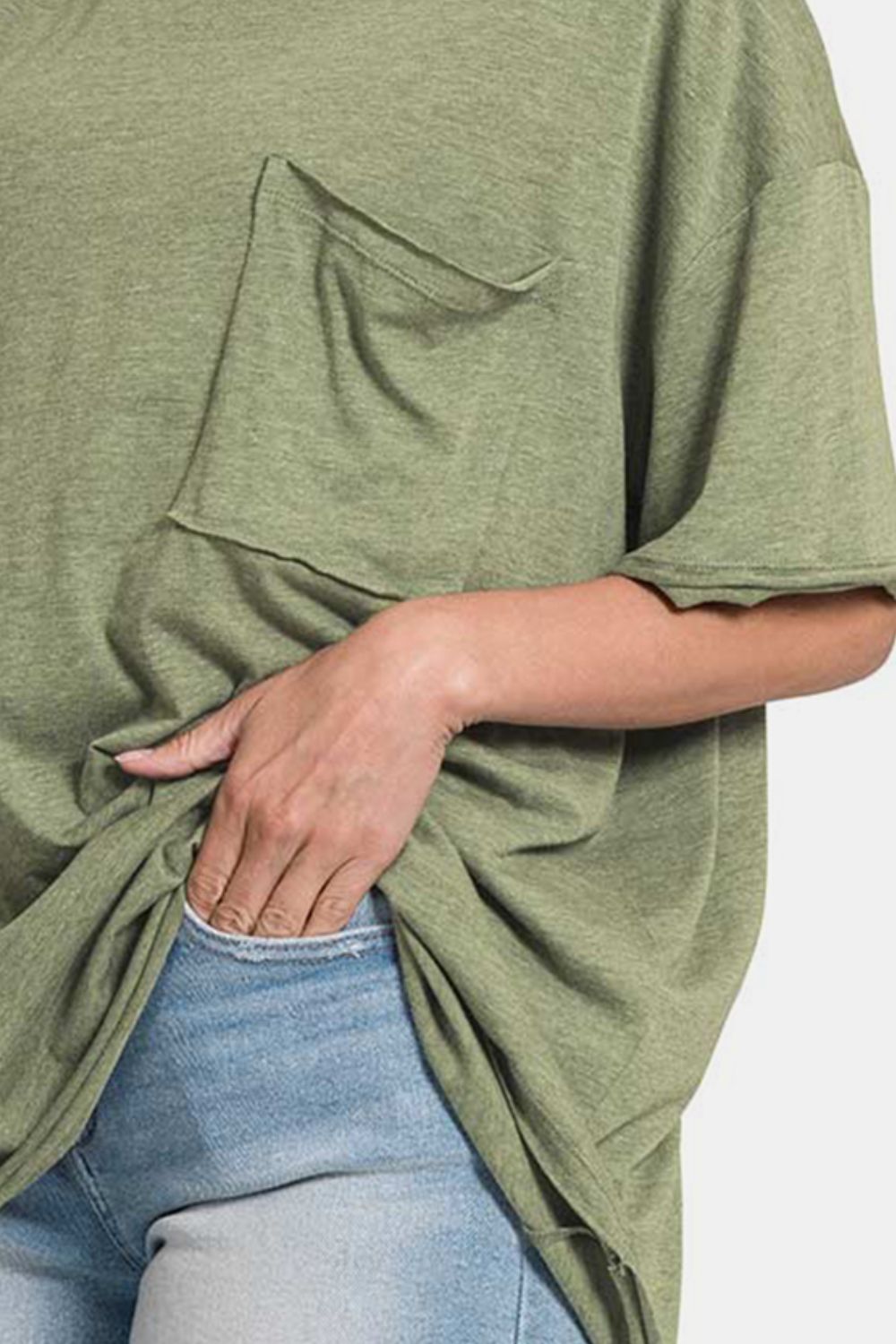 Zenana Drop Shoulder Oversized T-Shirt