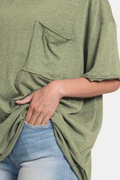 Zenana Drop Shoulder Oversized T-Shirt