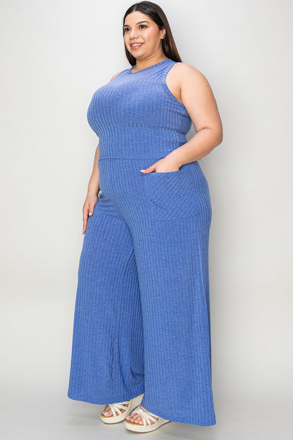 Basic Bae Playful Palazzo Pants Set