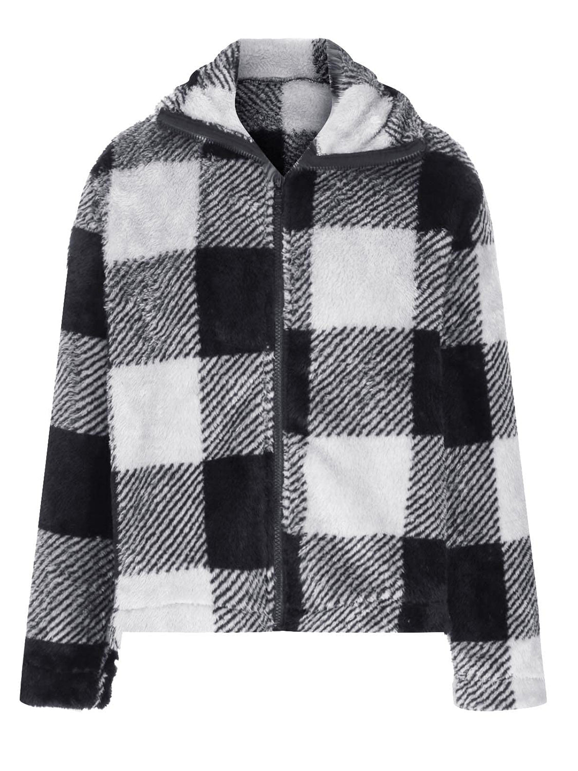 Classic Plaid Zip-Up Jacket