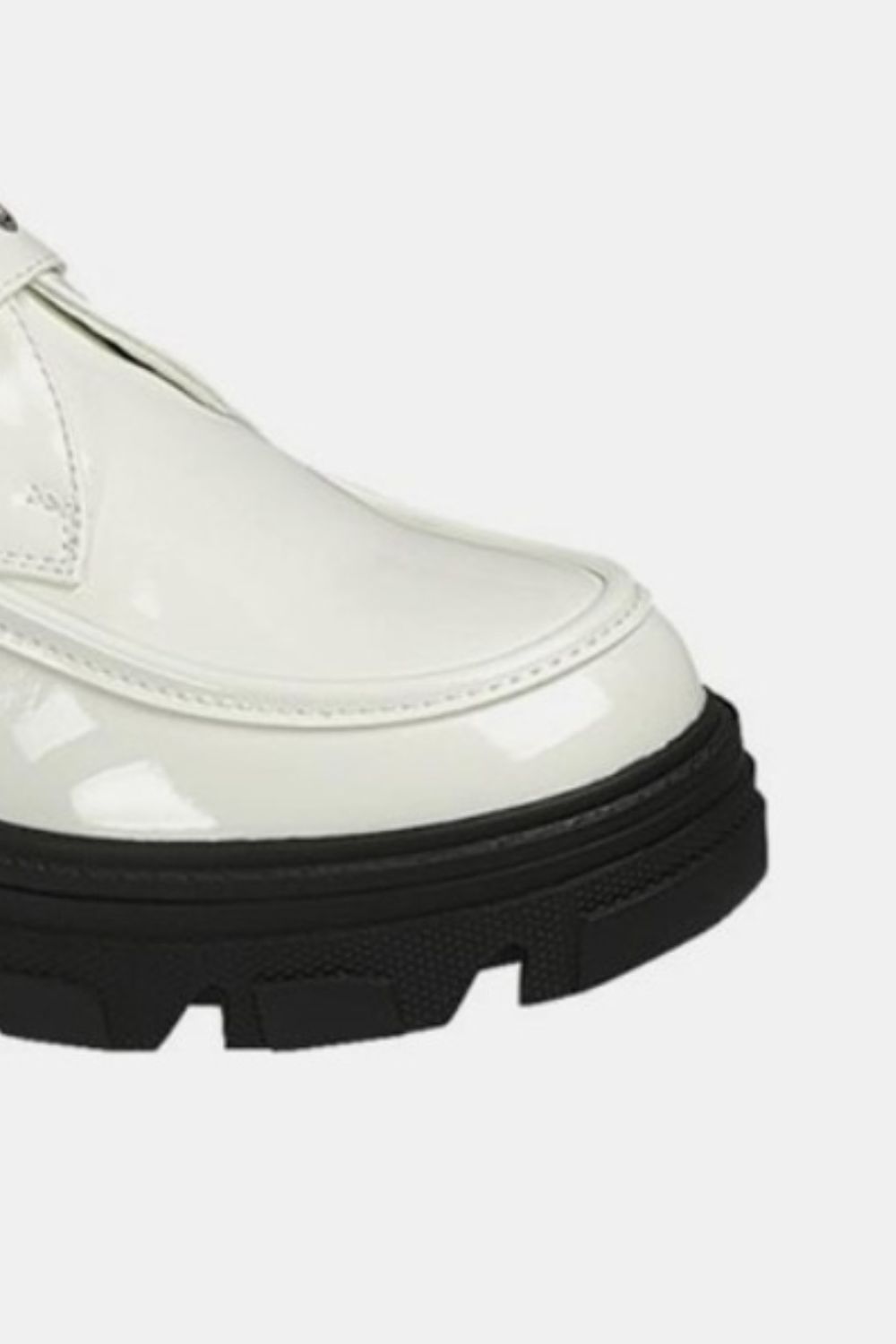 Forever Link Buckled Platform Lug Sole Loafers (White)