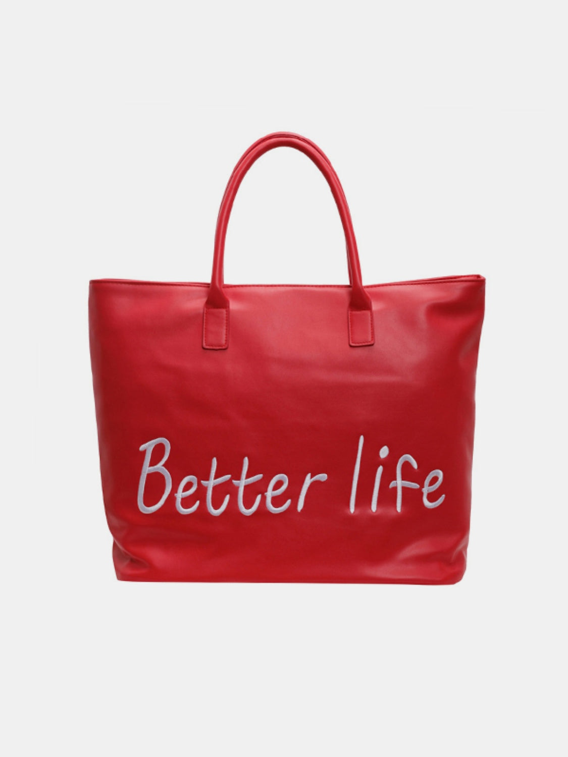 Better Life Faux Leather Tote Bag