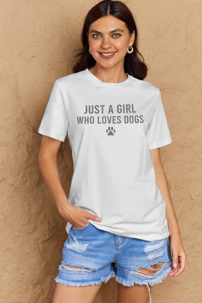 Simply Love Just A Girl Who Loves Dogs Graphic T-Shirt