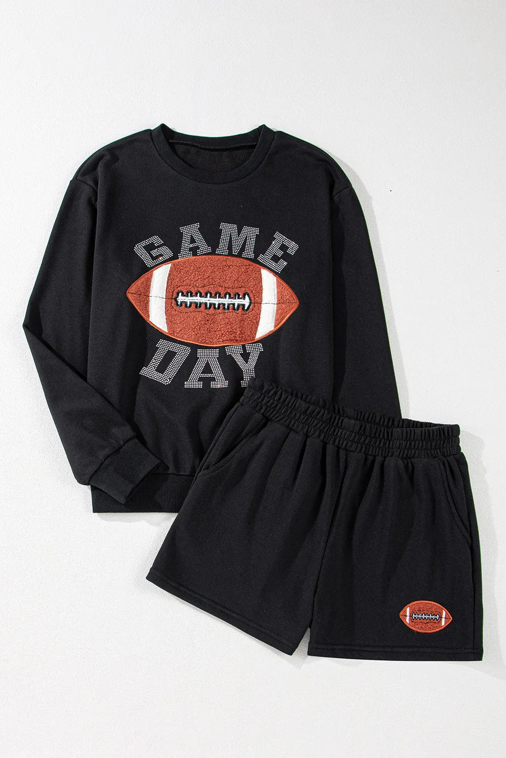 Ultimate Game Day Lounge Set - Cozy Long Sleeve Top and Shorts