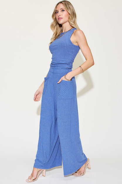 Basic Bae Playful Palazzo Pants Set