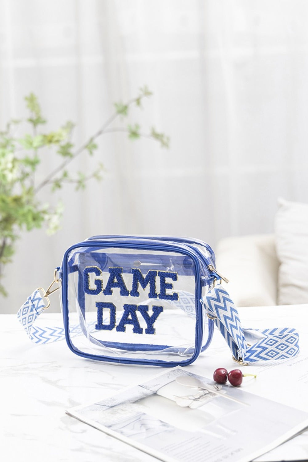 Zenana Game Day Stadium Approved Transparent Crossbody Bag