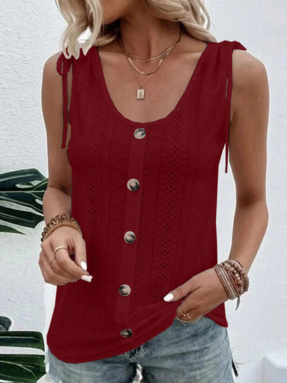 Scoop Neck Sleeveless Tank Top