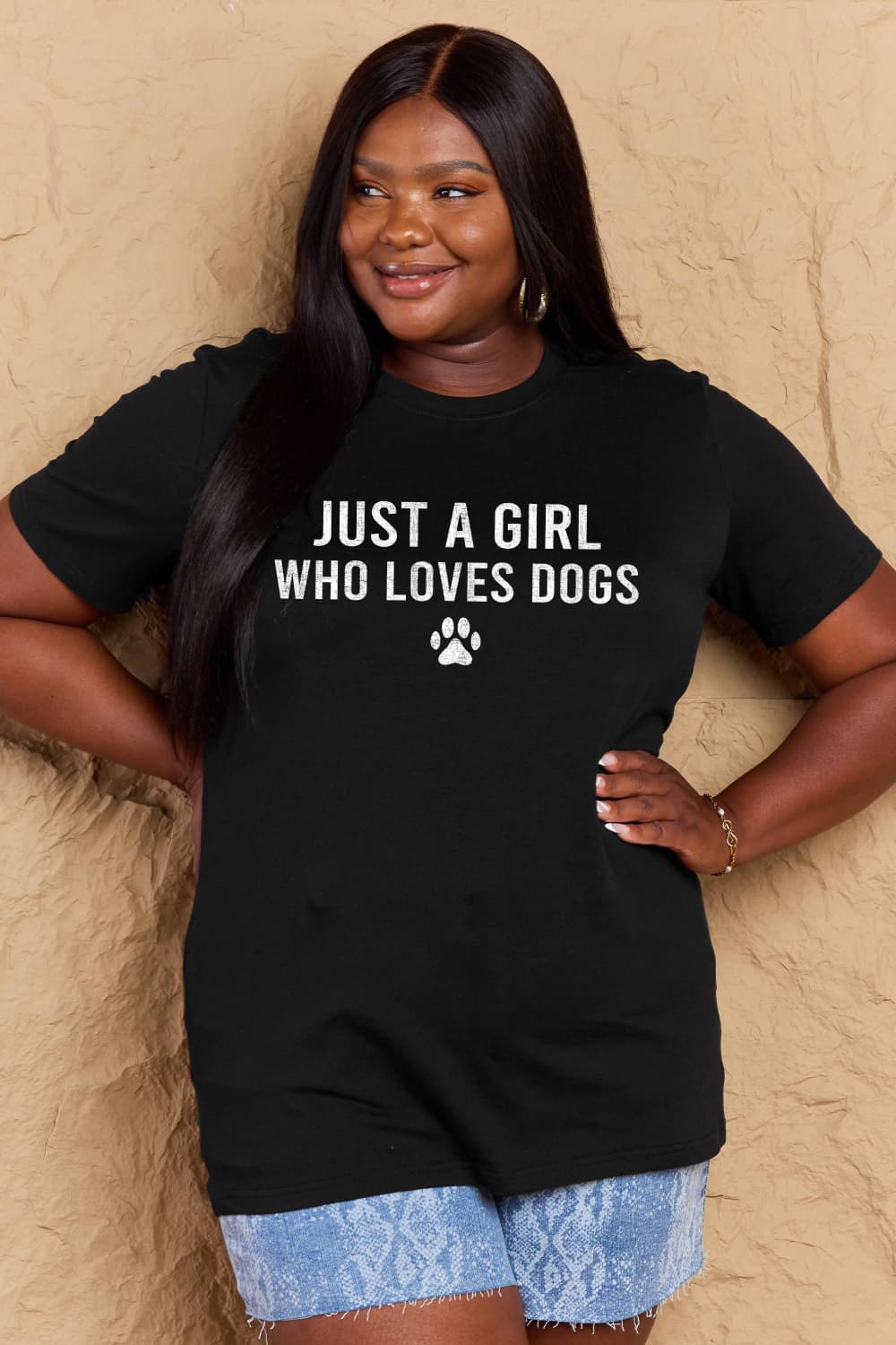 Simply Love Just A Girl Who Loves Dogs Graphic T-Shirt