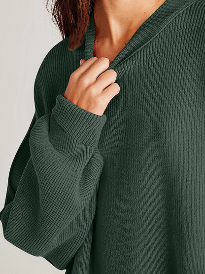 Double Take Side Slit Sweater