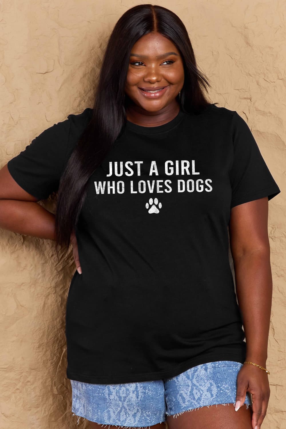 Simply Love Just A Girl Who Loves Dogs Graphic T-Shirt