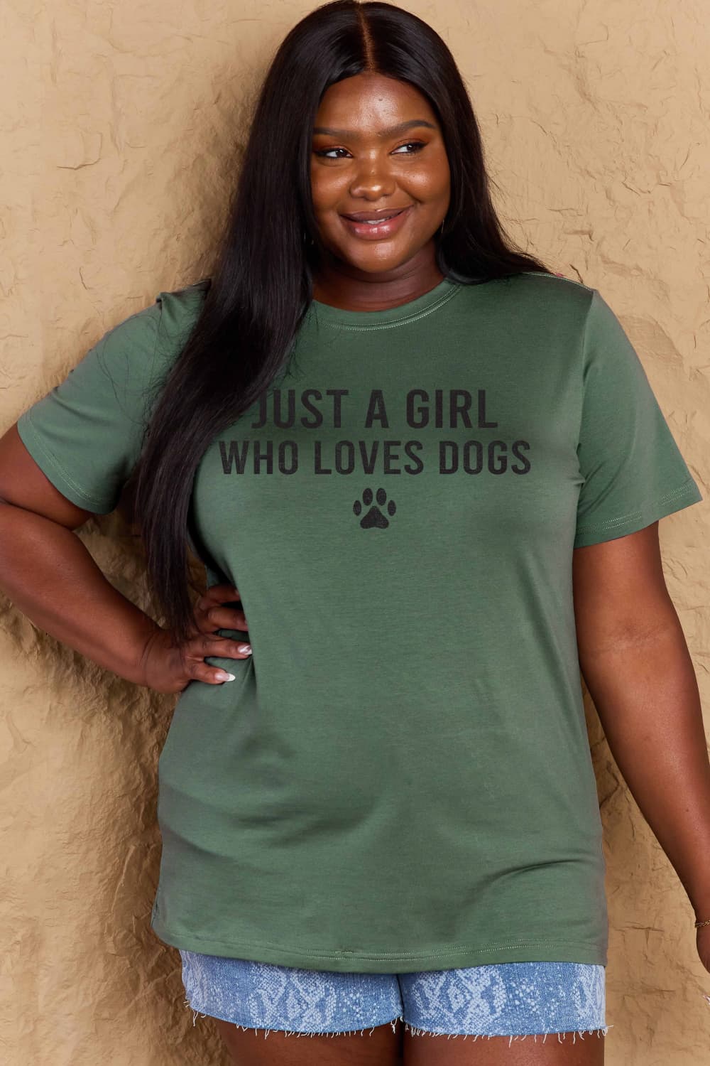 Simply Love Just A Girl Who Loves Dogs Graphic T-Shirt