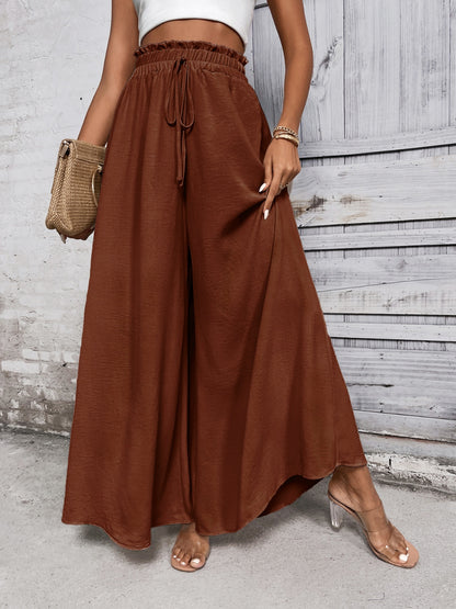 Honey Tied High Waist Wide Leg Pants