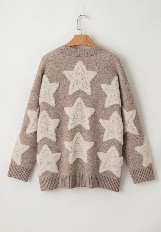 Sherpa Star V-Neck Cardigan