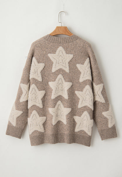 Sherpa Star V-Neck Cardigan