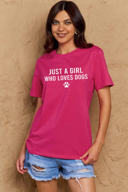 Simply Love Just A Girl Who Loves Dogs Graphic T-Shirt