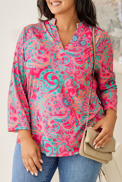 Curvy Chic Paisley Parade Blouse