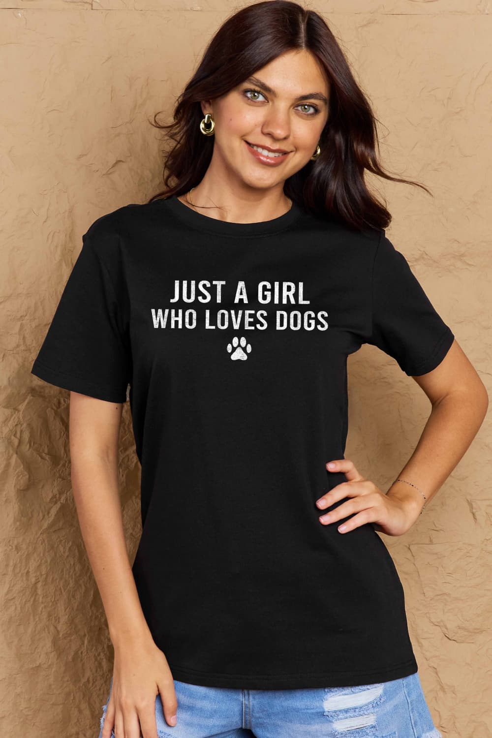 Simply Love Just A Girl Who Loves Dogs Graphic T-Shirt